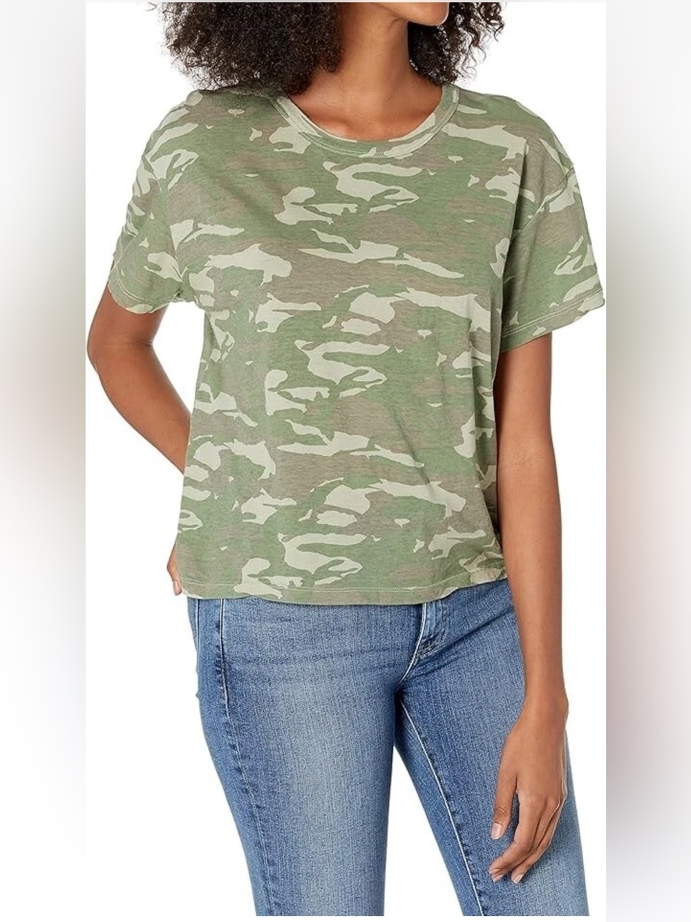 Monrow Women's Tonal Camo Vintage Tee NWT Small